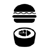 burger and sushi icons