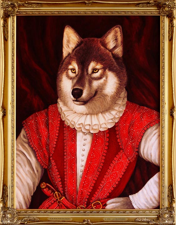 Scott Partridge - painting - Fur Walter Raleigh