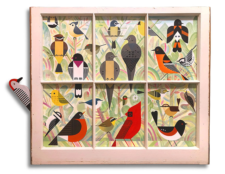 scott partridge - acrylic painting - bird window 11