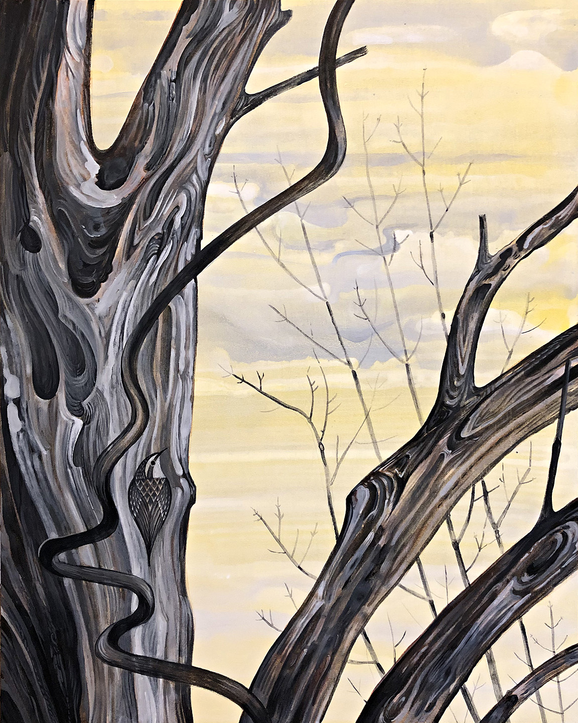 scott partridge - acrylic painting - the brown creeper