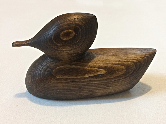 Scott Partridge - wood carving - duck effigy march 2018