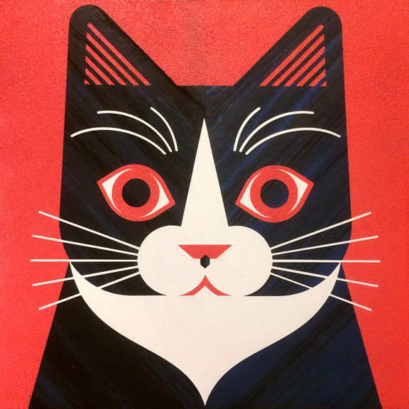 Scott Partridge - painting - magnus cat
