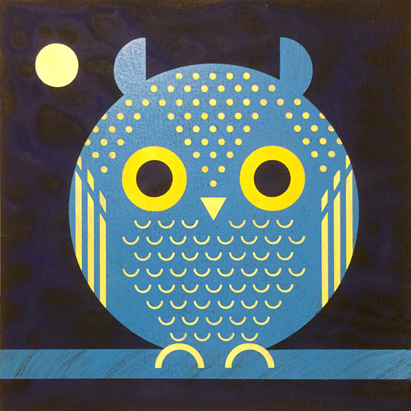 Scott Partridge - painting - night owl 2018