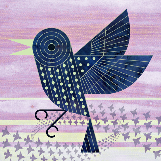 scott partridge - bird illustrations - terra maris - starling