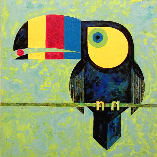 Scott Partridge painting - cmyk toucan
