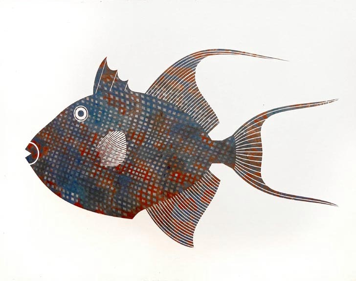 Scott Partridge painting - triggerfish