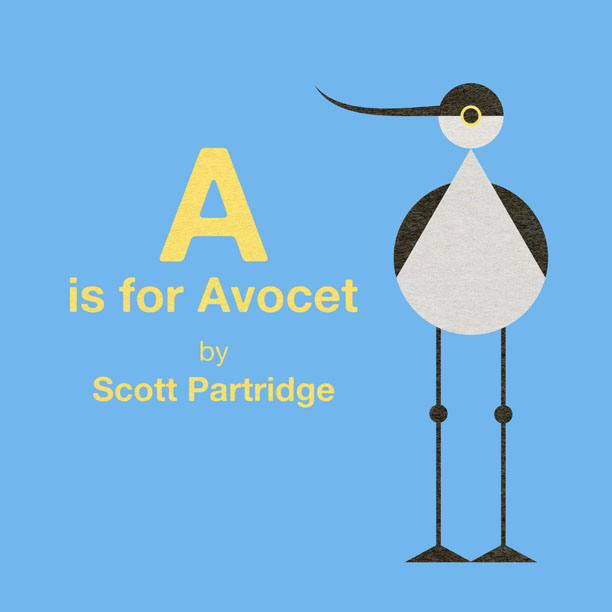 Scott Partridge - Illustration - A is for Avocet