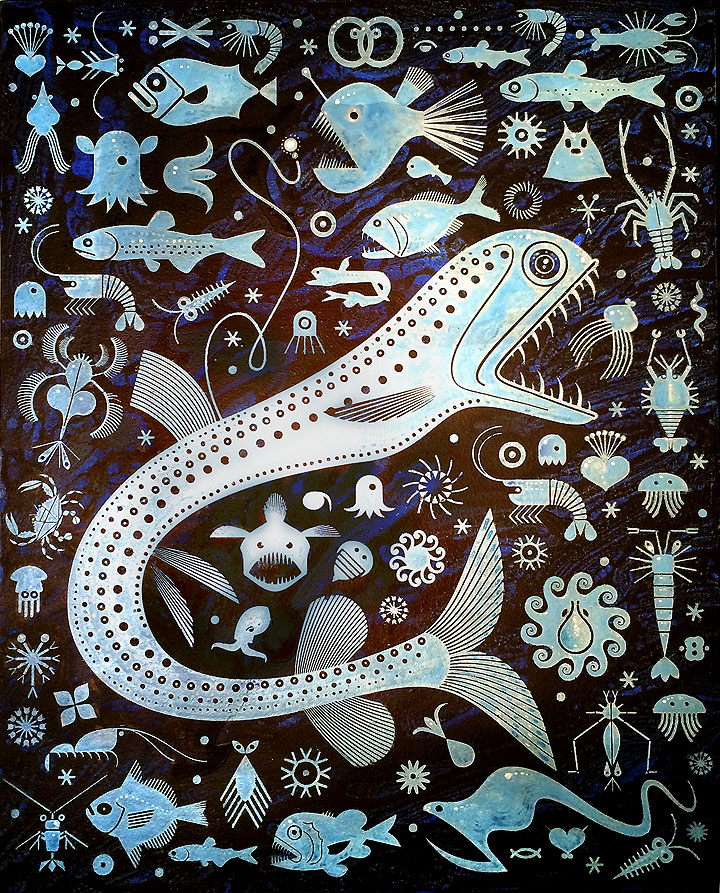 Scott Partridge - painting - abyssal zone