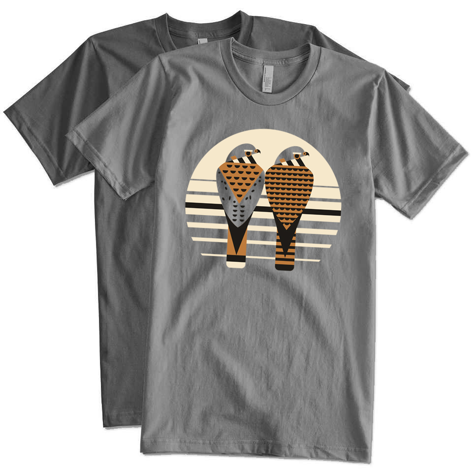 american kestrel partnership fundraiser tee shirt - scott partridge - design