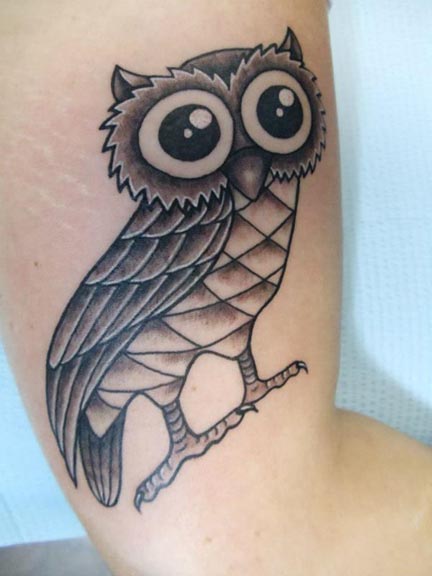 Owl and orchid tattoo by mute-owl on DeviantArt