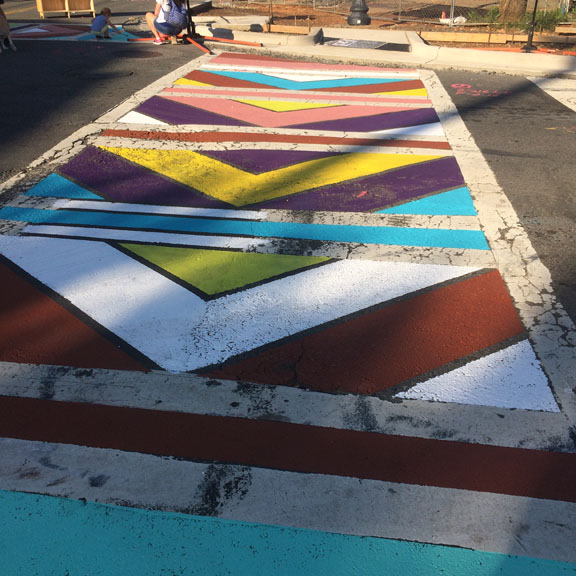 scott partridge - crosswalk mural - camden road, charlotte north carolina