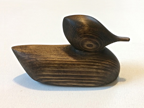 Scott Partridge - wood carving - duck effigy march 2018