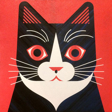 scott partridge - cat portrait - painting