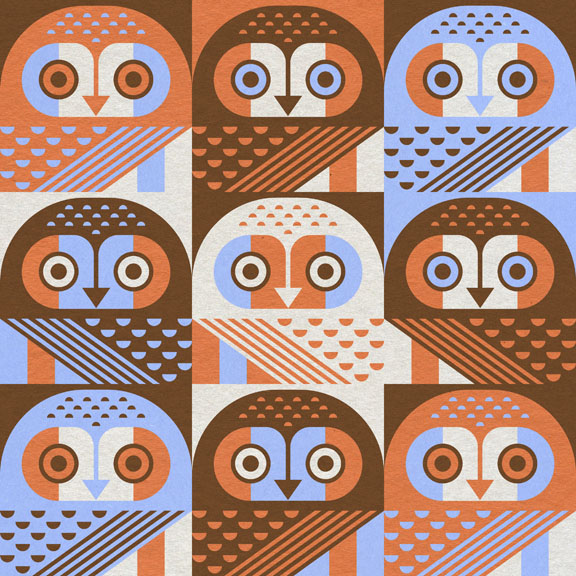 spoonflower store - owl pattern - scott partridge - design