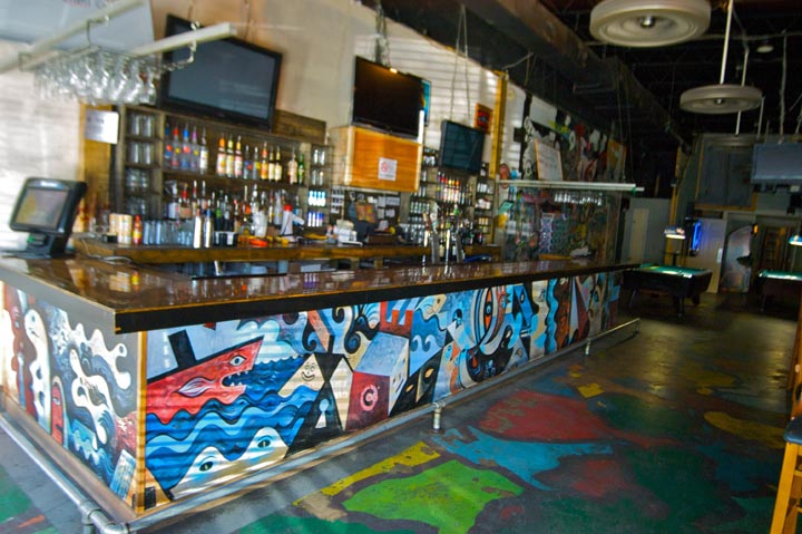 Scott Partridge - custom art for The Cowfish restaurant - Installation View