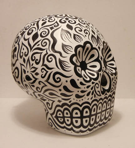 queen city gallery - scott partridge - day of the dead skull