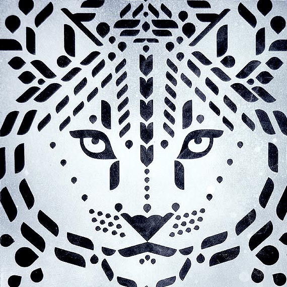 Scott Partridge - painting - snow leopard